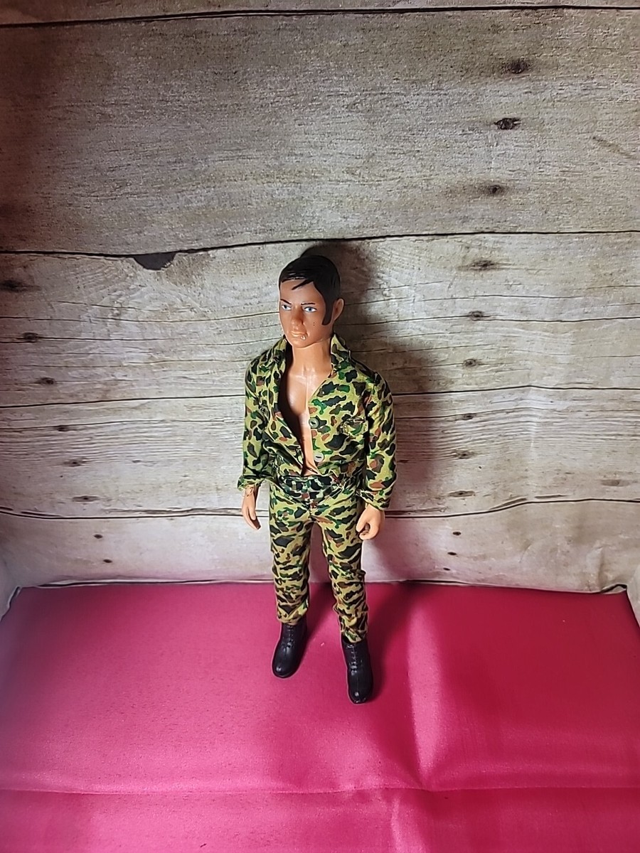 Vintage 1970s 12” action Figure Made In Hong Kong. Uses G.I.