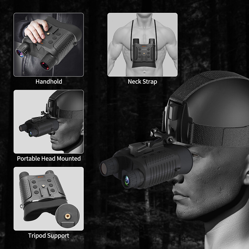 Night Vision Goggles Binoculars HD Digital IR Head Mounted Hunting Rechargeable
