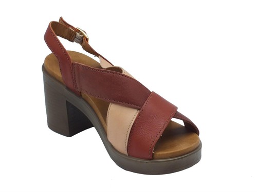 Igi&Co 5676233 Capra Tamponata Marrone Sandali per Donna in pelle con tacco medi - Imagen 2 de 3