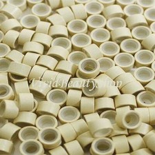 200 4.5mm Blonde Silicone Micro Ring Bead for I Tip Stick Human Hair Extensions