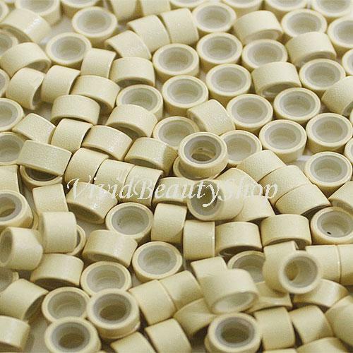 200 4.5mm Blonde Silicone Micro Ring Bead for I Tip Stick Human Hair Extensions - Picture 1 of 1