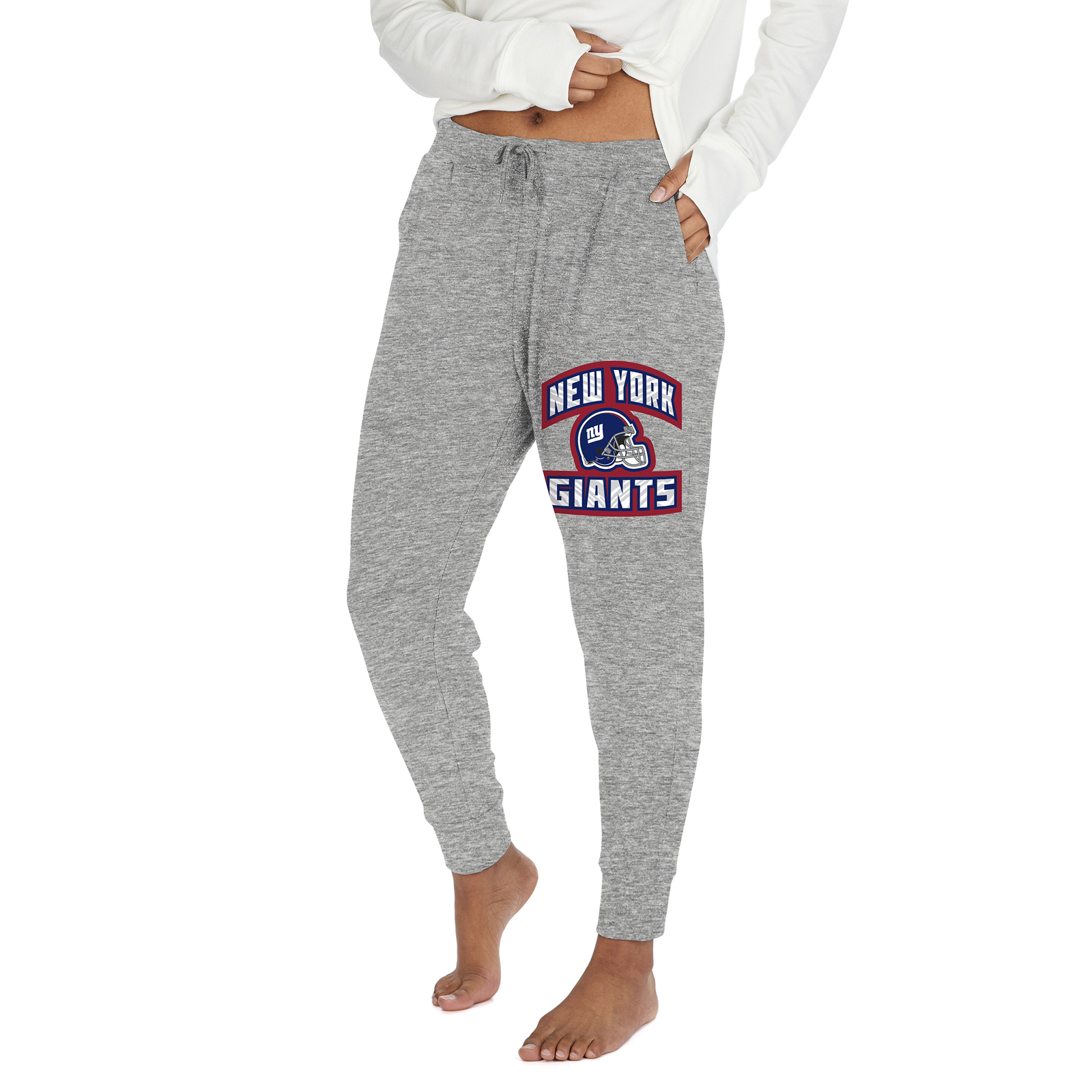 Женский мягкий джоггер Zubaz NFL New York Giants из мрамора серого цвета для бега трусцой