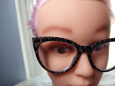 NEW +1.50 Betsey Johnson Oversized Cat Eye Reading Glasses Gray Tortoise