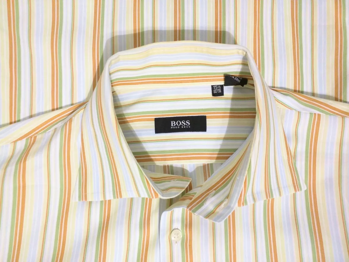 yellow striped mens shirt