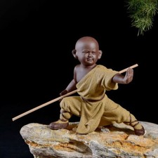 Kung Fu Keramik Klein Buddha Statue Mönch Martial Kunst Figur Ornament Zuhause