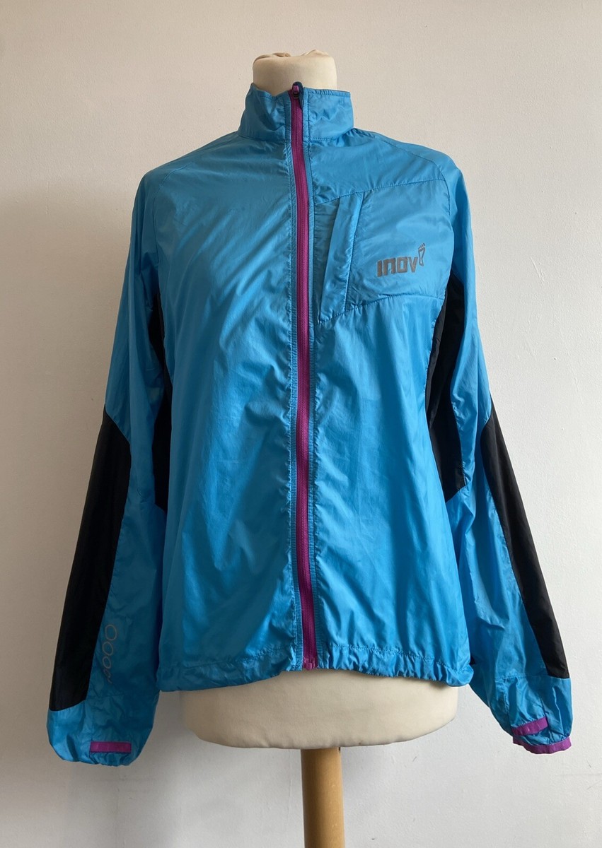 Womens Inov8 Running Jacket Size 10 Blue Racelite 100 Windshell