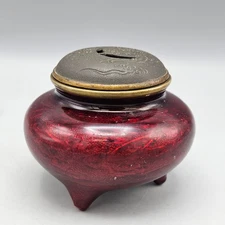 Japanese Bronze and Enamel Incense Burner