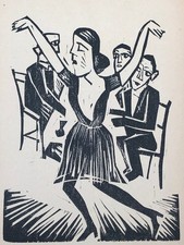 Hermann Max Pechstein (1881–1955), Holzschnitt „Tänzerin“, 1923. Maße ca. 17,5 ×