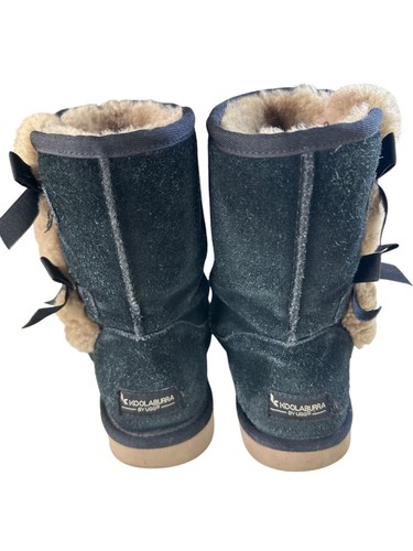 Koolaburra by UGG Victoria Short Boots Women's Size 7 Black Tan Suede - Picture 5 of 8