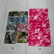 Multicolor Camo Printed 9 Pack Multifunctional Seamless Wear Adults One Size NEW