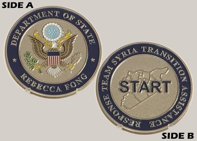 State Dept Rebecca Fong Syria Transition START Challenge Coin  3#E