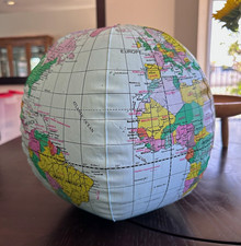 Inflatable World Globe Beach Ball with World Map Design - Inflatable Globe Ball