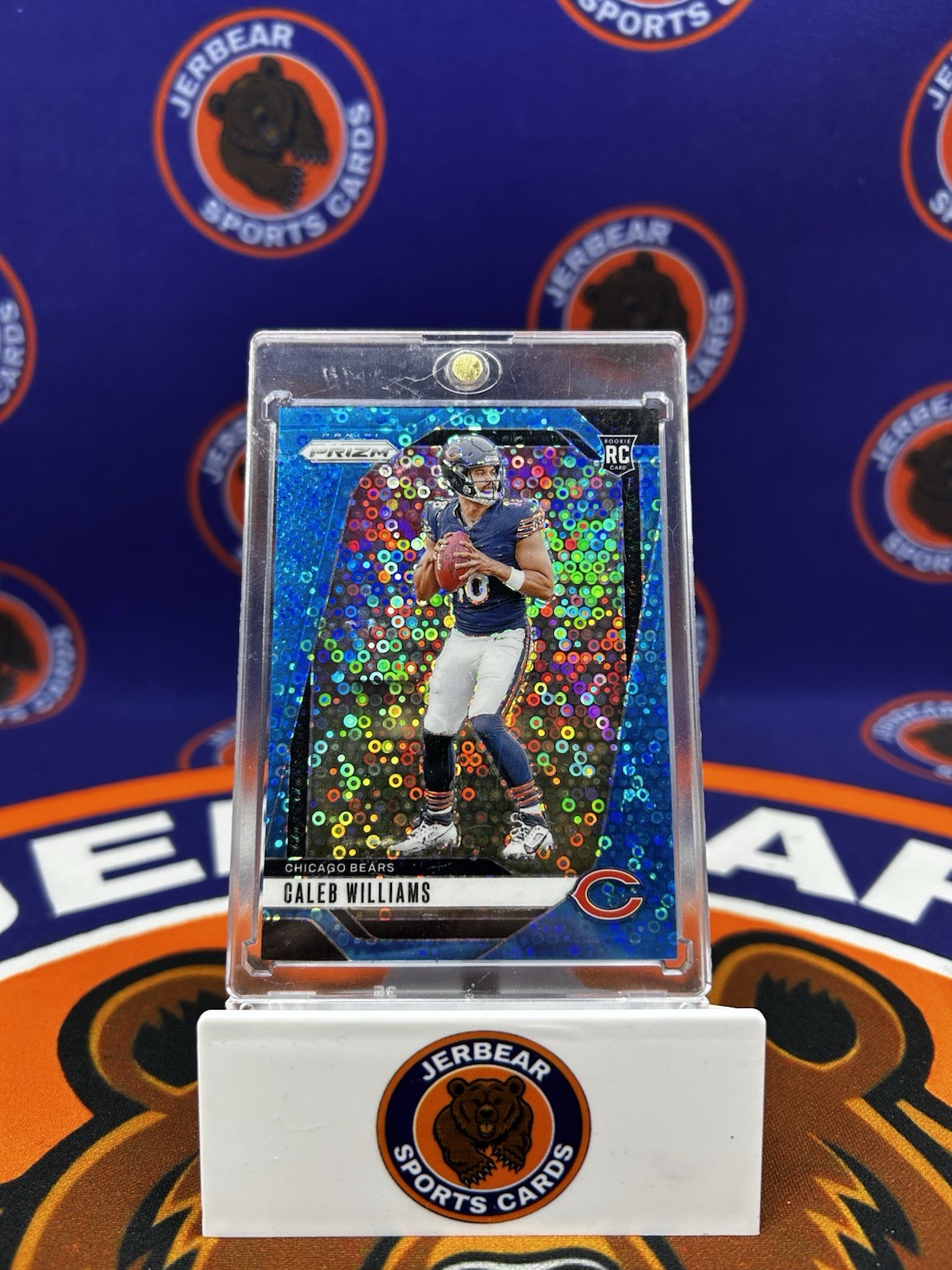 2024 Panini Prizm Caleb Williams Blue Fast Break Disco /99 RC #301 MVP Bears SP