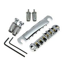 LP Tune-o-matic Roller Saddle Bridge Tailpiece Stopbar Set for Les Paul Chrome