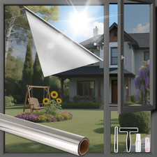 Finnez One Way Privacy Window Film Reflective Mirror Home Window Tint Film Heat