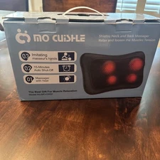 MO CUISHLE Shiatsu Neck & Back Massager Pillow – Deep Tissue Heat Therapy