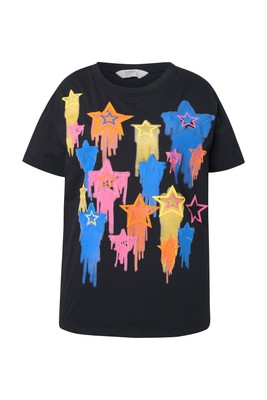 Angel of Style Damen große Größen T Shirt Boxy Fit Sternen Druck 839879