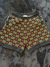 GUCCI 20AW GG Star Knit Short Pants Black XL Size Italy Made