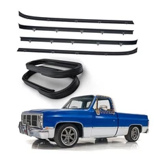 Front Door Window Weatherstrip Kit,Molding Sweep Felt Trim Seal & Run Channel 