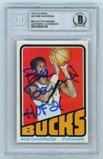 Bob Dandridge 1972-73 Topps 42 Signed w/ HOF 21 Inscription Beckett BGS BAS Auto