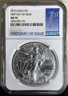 2016 American Silver Eagle NGC MS70 1st Label First Day of Issue
