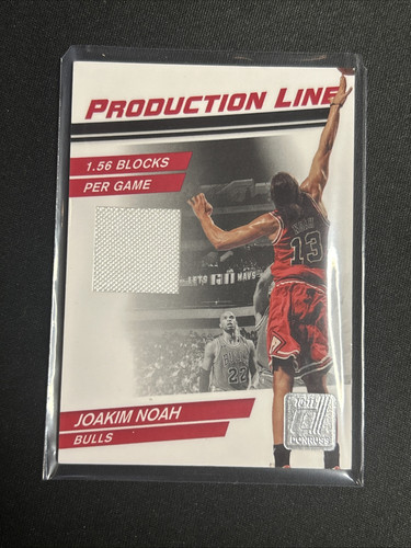 🔥 Joakim Noah 2010-11 Panini Donruss “Production Line” Jersey SP 143/199 Bulls - Picture 1 of 4
