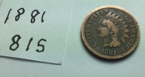 1881 Indian Head Penny; GOOD condition; #815