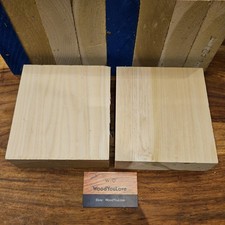 2 Poplar/Tulip Blocks Hardwood Offcut min L 167mm W 145 mm D 45mm (Poplar box)
