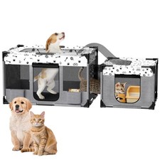 Portable Cat Playpen, PVC Pipe Reinforced Kitten Dog Pet Playpens for Indoor ...