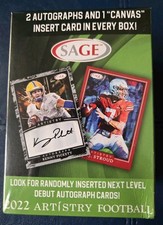 2022 Sage ARTISTRY Football EXCLUSIVE Factory Sealed Blaster Box-2 AUTOS+70 RCS+