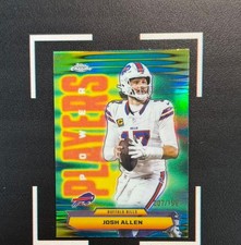 2025 Topps Chrome NFL Josh Allen Power Players Auqa Refractor /199