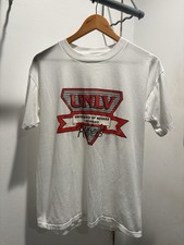 Vintage 1980s UNLV REBELS T-Shirt Mens Medium T-Shirt Single Stitch White