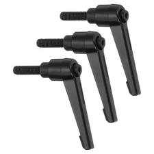 3Pcs Clamping Lever Handles, M6 x 20mm Male Thread Knobs Handle, Black