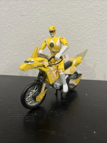 Vintage Mighty Morphin Power Rangers Thunder Bike with Yellow Ranger