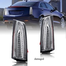 Tail Lights Clear Lens Black Housing Led Lr For 2013-2018 Cadillac Ats Ats-v