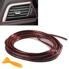 Car Interior Trim,Cars Decorative Strips,Car Accessories Automotive 16FT Red