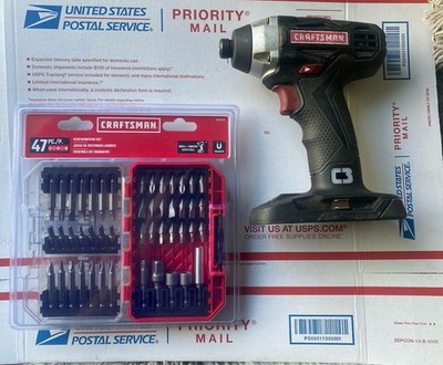 Craftsman Impact Driver,47 Piece Bit Set
