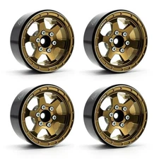 Treal X0037KWQUD Machined 1.9 Beadlock Wheels (4P) Type H (Copper) for 1:10 R...