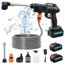 2 Battery Cordless Car High Pressure Washer Jet Water Wash Cleaner Gun Portable