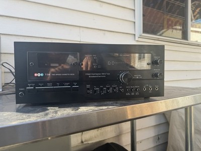 BIC T-3M Two Speed Cassette Deck Stereo Black Wood Panel