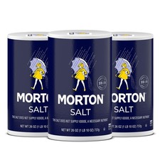 Morton Plain Salt, 26 oz , 3-Pack - All-Purpose, 26 Ounce Pack of 3 