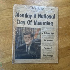 Original Nov 24 1963 Chicago Sun-Times – JFK National Day of Mourning – Final Original Nov 24 1963 Chicago Sun-Times – JFK National Day of Mourning – Final