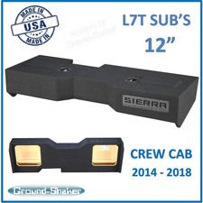 Gmc Sierra Crew Cab 2014- 2018 For Kicker L7T 12" Dual Sub Box Ground-Shaker