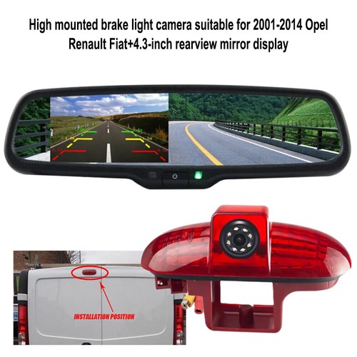 4.3 Zoll Spiegel Display Rückfahrkamera FHD Für Fiat Talento 01-14 - Bild 21 von 22