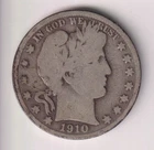 1910-S BARBER HALF-DOLLAR .50¢ SAN FRANCISCO MINT .900 SILVER COIN USA