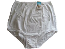 vanity fair perfectly yours tailored star white cotton granny panty brief 7/L