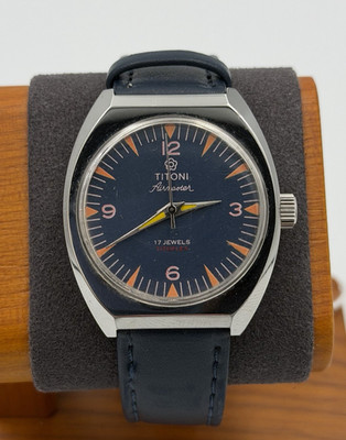 Vintage 1965 Titoni Airmaster Manual Wind 17 Jewel Watch | 34.5mm