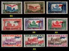 TUNISIE : Poste AÉRIENNE n° 1 à 9, Neufs */** = Cote 42 € / Lot Timbres COLONIES