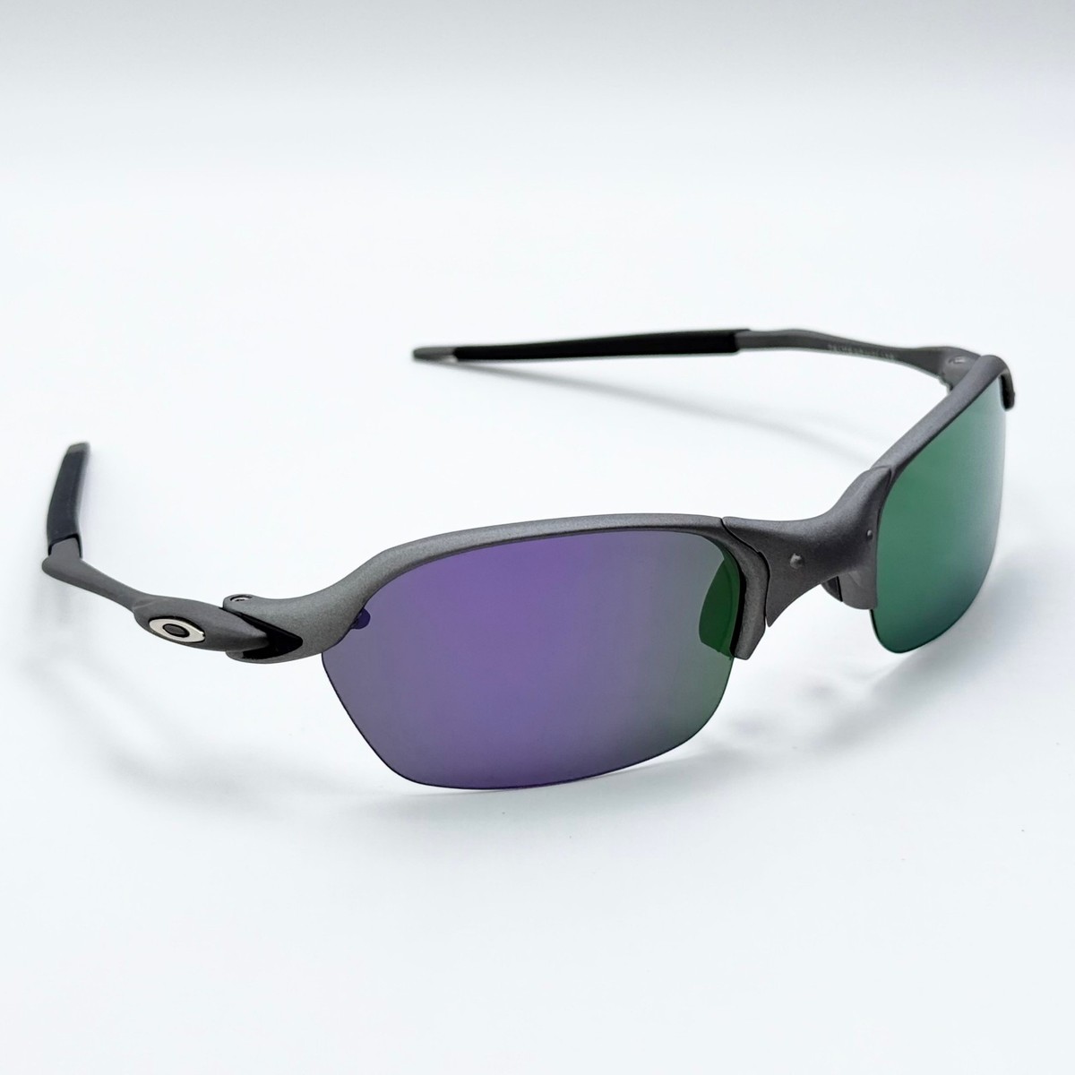 Oakley Romeo II X-Metal Gray Frame Purple Lens Sunglasses Retro