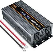 2000W Power Inverter 4000W Peak . 12V DC to 110V/120V AC Converter with LCD Dis